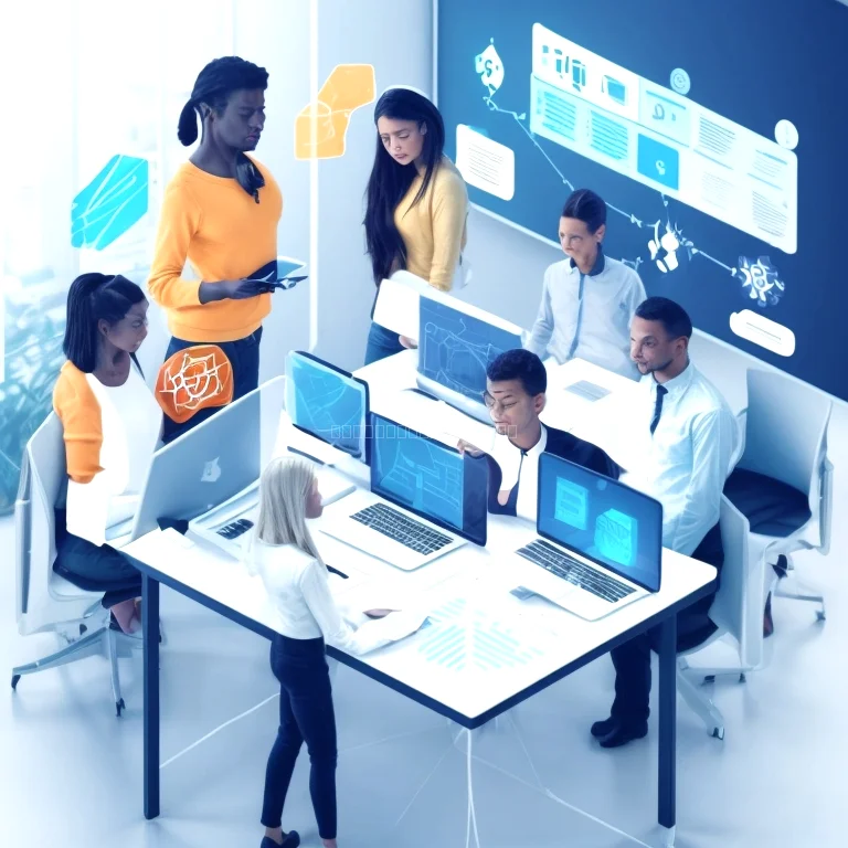 Personne travaillant sur un projet d'intelligence artificielle